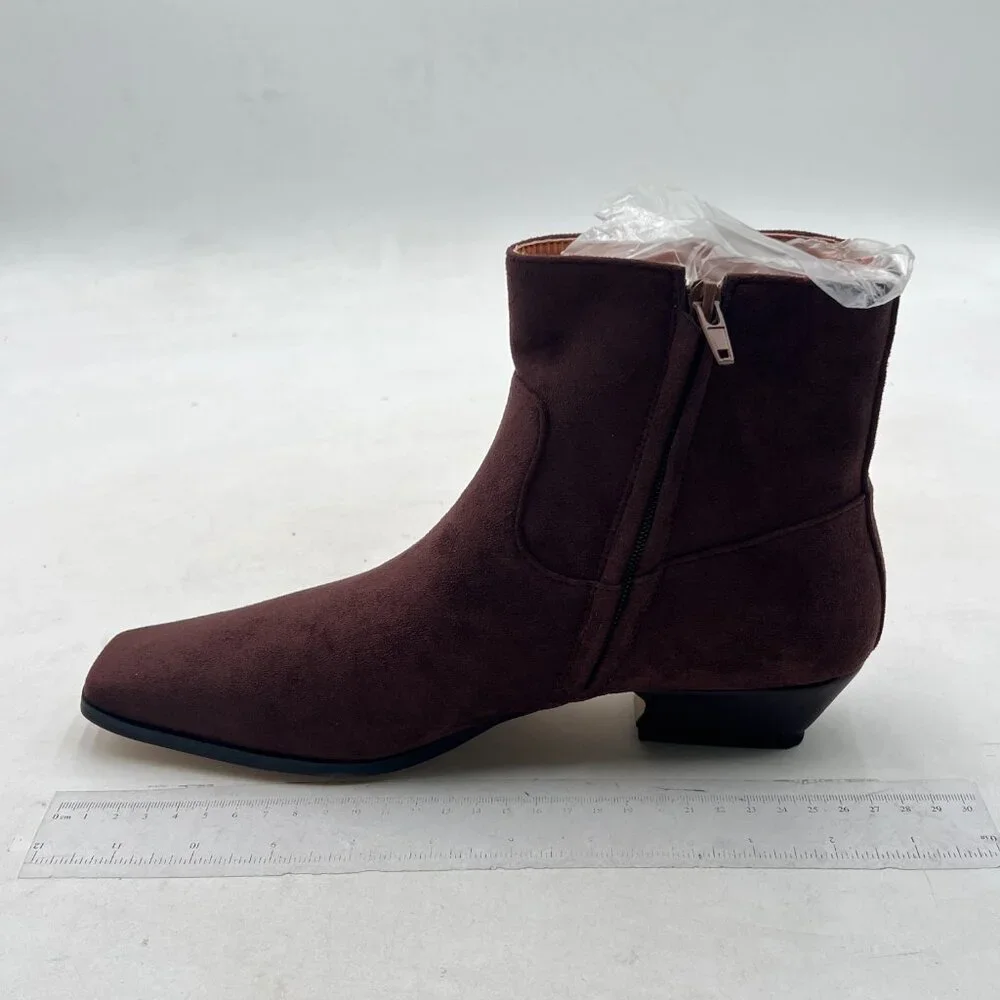 Women's Brown Suede Ankle Bootie